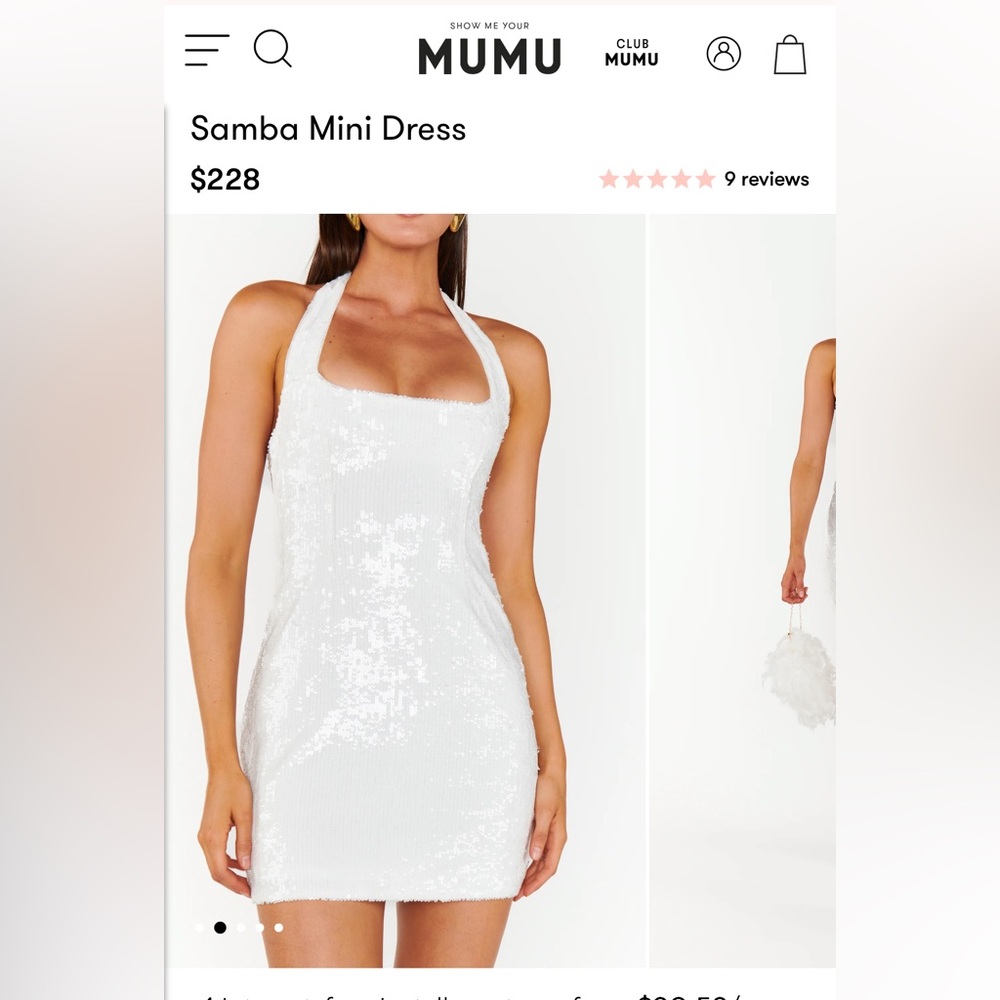 Show Me Your MuMu White Samba Mini Dress